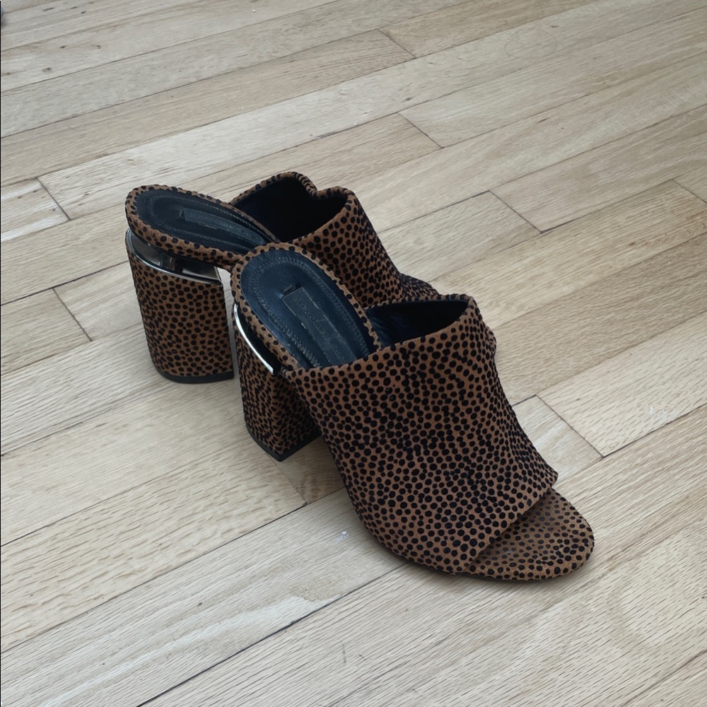 Alexander Wang Cheetah Print Mules